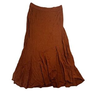 Madewell Rust Burnt Orange Jacquard Maxi Skirt Women’s Size 4 High Waist Long